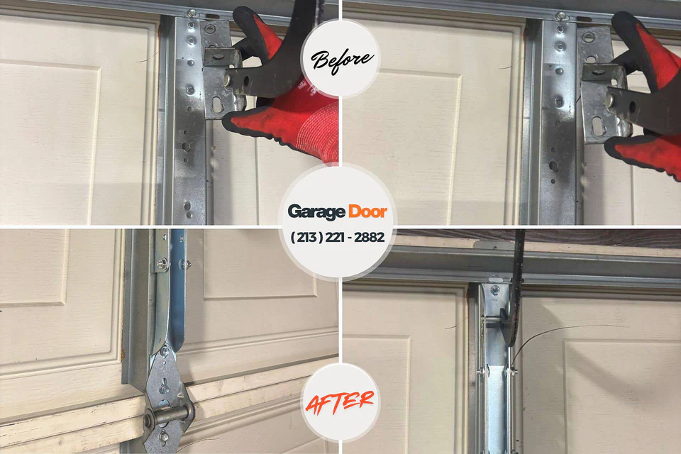 Before and after: garage door repair Elmsford, NY